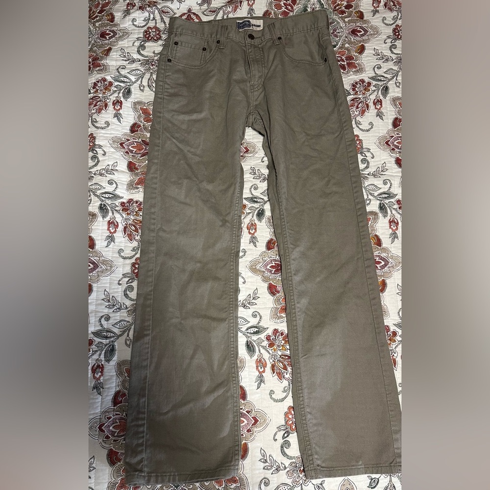 SIGNATURE BY LEVI STRAUSS GRAY STRAIGHT LEG JEANS
